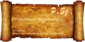 Prisztacs Szixtusz névjegykártya